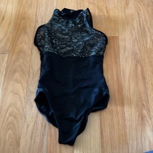 Natalie. Black leotard size YJR. Beautiful!